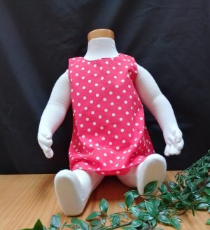 Baby Dress Red Pea Spot Pants & Bow