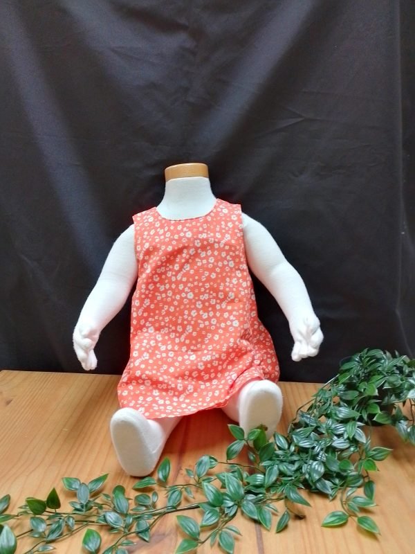 Baby Dress Orange & White Pants & Bow