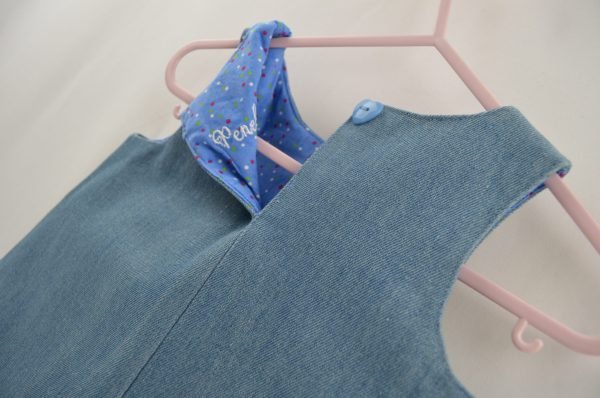 Embroidered Denim Appliqué Dress - Image 2