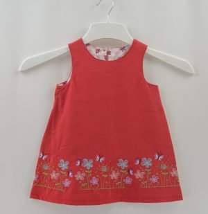 Embroidered Red Dress