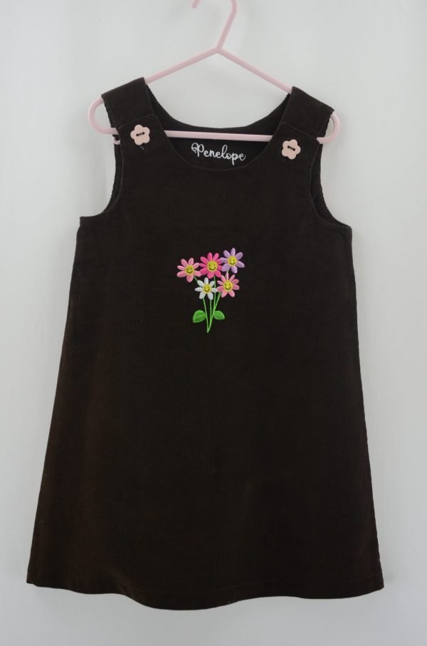 Embroidered Pinafore Dress