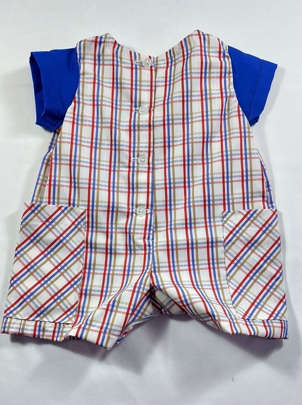 Baby Romper Suit Royal Blue - Image 2