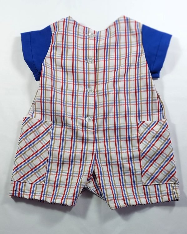 Baby Romper Suit Royal Blue - Image 2