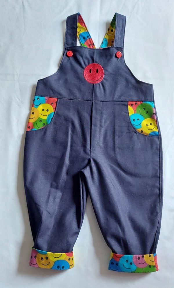 Smiley Dungaree Cotton Drill - Image 6